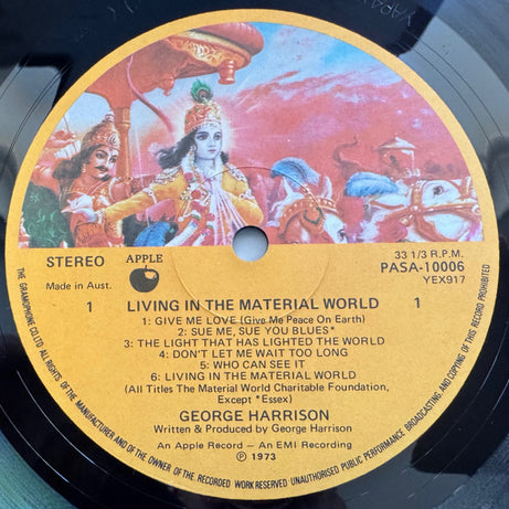 George Harrison : Living In The Material World (LP, Album, Gat)