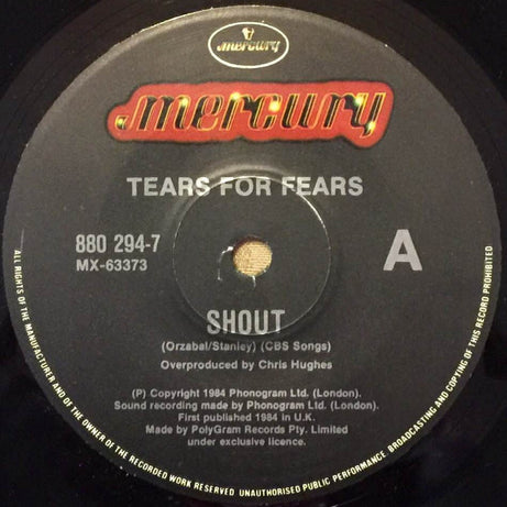 Tears For Fears : Shout (7", Single)