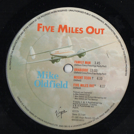 Mike Oldfield : Five Miles Out (LP, Album, Gat)