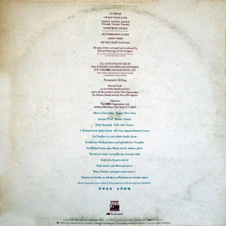 Chic : Les Plus Grands Succes De Chic (Chic's Greatest Hits) (LP, Comp)