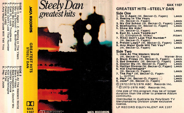 Steely Dan : Greatest Hits (Cass, Comp)