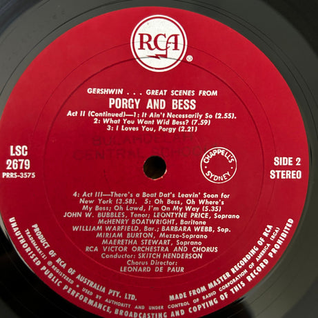 George Gershwin / Leontyne Price, William Warfield : Great Scenes From Porgy And Bess (LP, Album)