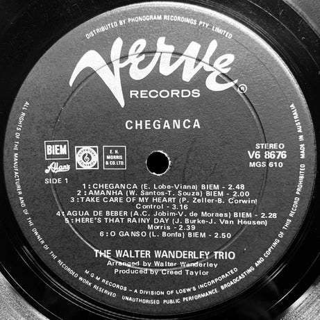 Walter Wanderley Trio : Cheganca (LP, Album)