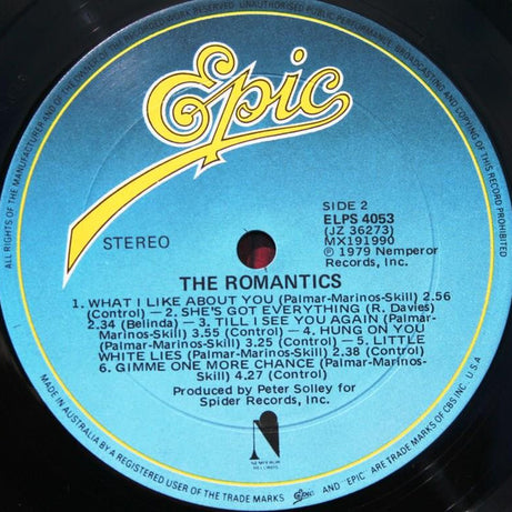 The Romantics : The Romantics (LP, Album)