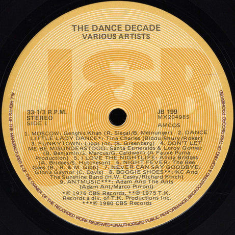 Various : The Dance Decade 1974-1984 (LP, Comp, Ltd)