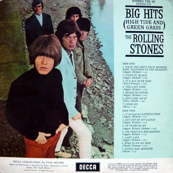 The Rolling Stones : Big Hits (High Tide And Green Grass) (LP, Comp, RE)