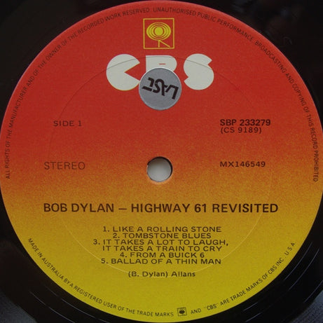 Bob Dylan : Highway 61 Revisited (LP, Album, RE)