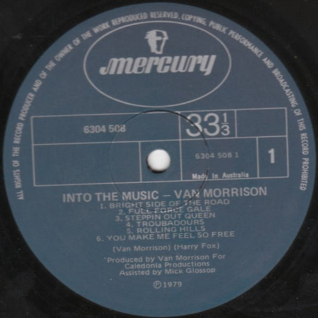 Van Morrison : Into The Music (LP, Album)