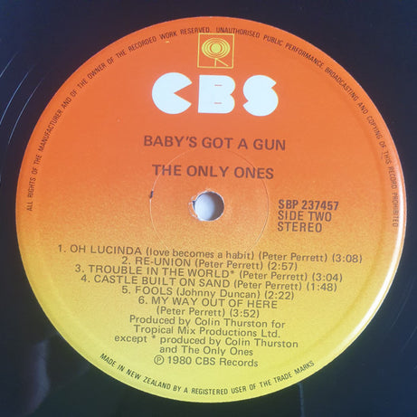 The Only Ones : Baby's Got A Gun (LP, Album)