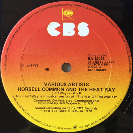 Jeff Wayne : The Eve Of The War (Disco Re-Mix) (12", Single)