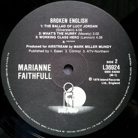 Marianne Faithfull : Broken English (LP, Album + 7", Single)