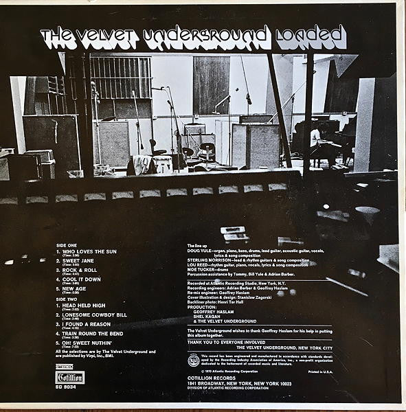 The Velvet Underground : Loaded (LP, Album, RE, RP, Pin)