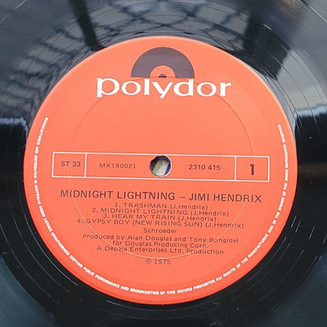Jimi Hendrix : Midnight Lightning (LP, Album, RE)