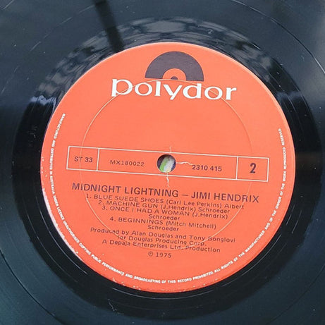 Jimi Hendrix : Midnight Lightning (LP, Album, RE)