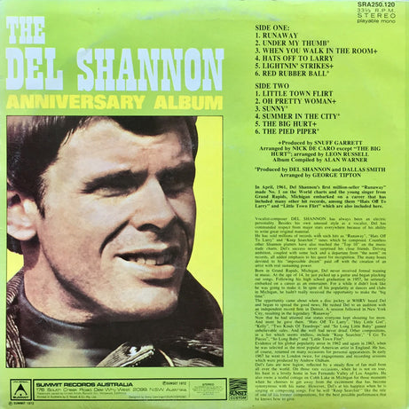 Del Shannon : The Del Shannon Anniversary Album (LP, Comp)