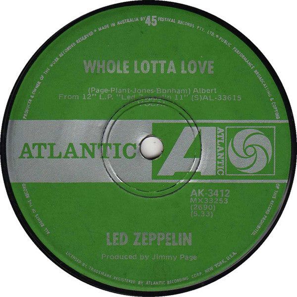 Led Zeppelin : Whole Lotta Love (7")