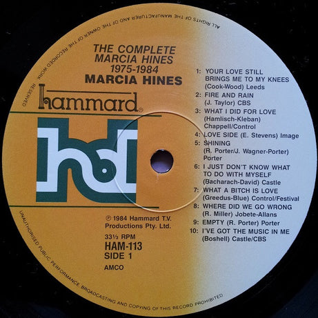 Marcia Hines : The Complete Marcia Hines 1975 - 1984 (LP, Comp)