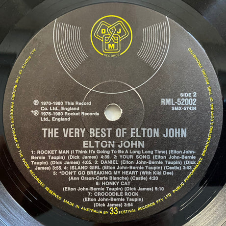 Elton John : The Very Best Of....Elton John (LP, Comp)