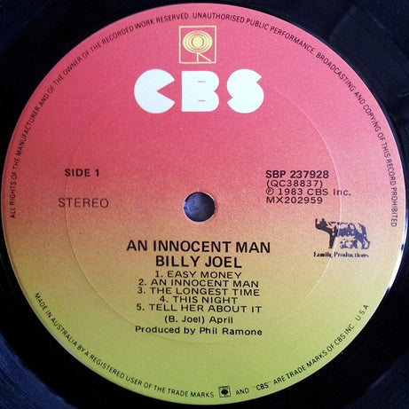Billy Joel : An Innocent Man (LP, Album)