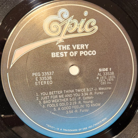 Poco (3) : The Very Best Of Poco (2xLP, Comp, RE, San)