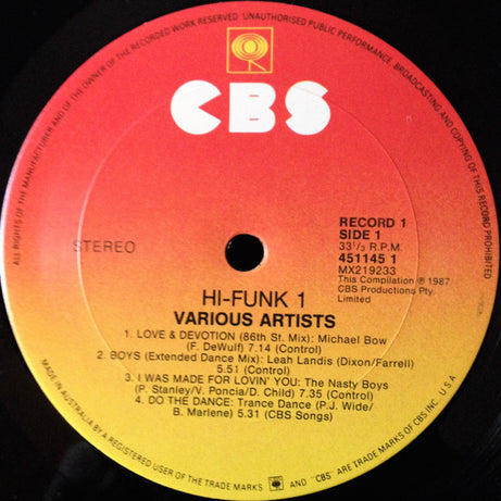 Various : Hi-Funk 1 (2xLP, Comp)