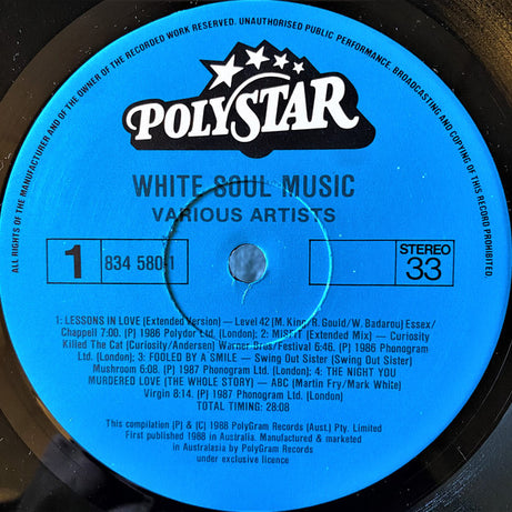 Various : White Soul (LP, Comp)