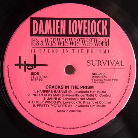 Damien Lovelock : It's A Wig Wig Wig Wig World (Cracks In The Prism) (LP, Album)
