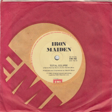 Iron Maiden : Run To The Hills (7", Single)