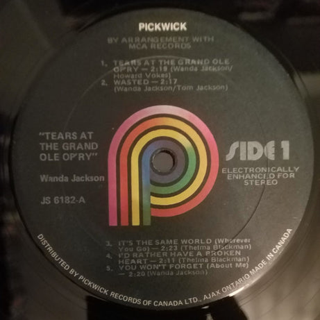 Wanda Jackson : Tears At The Grand Ole Opry (LP, Comp, Ele)