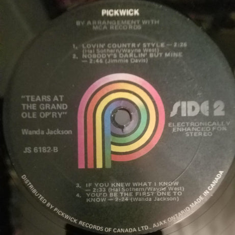 Wanda Jackson : Tears At The Grand Ole Opry (LP, Comp, Ele)