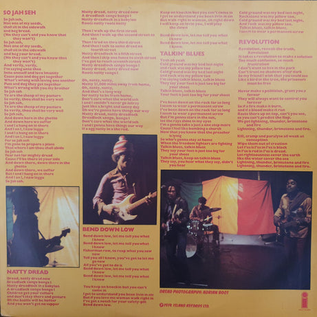 Bob Marley & The Wailers : Natty Dread (LP, Album, RE)