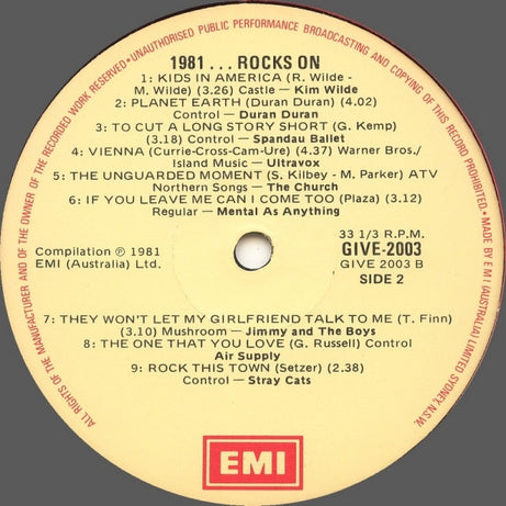 Various : 1981...Rocks On (LP, Comp)