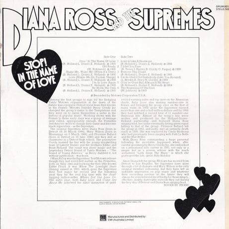 The Supremes : Stop In The Name Of Love (LP, Comp)
