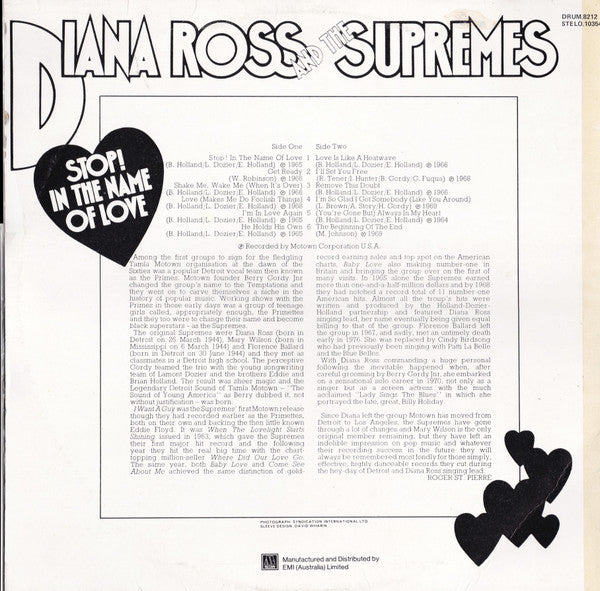 The Supremes : Stop In The Name Of Love (LP, Comp)
