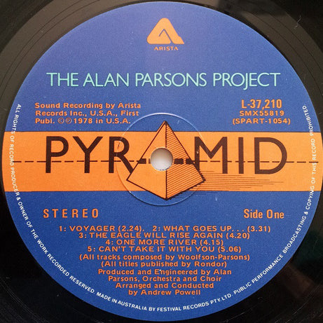 The Alan Parsons Project : Pyramid (LP, Album, RE)
