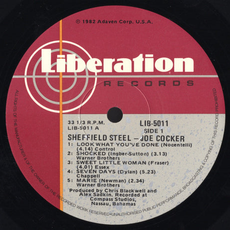 Joe Cocker : Sheffield Steel (LP, Album)