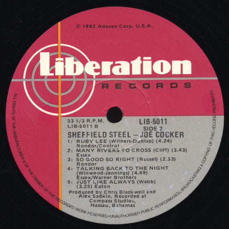 Joe Cocker : Sheffield Steel (LP, Album)