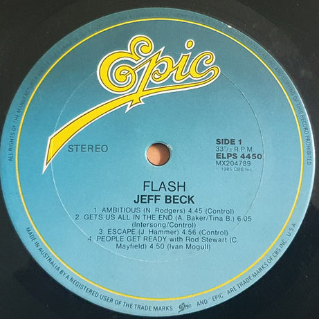 Jeff Beck : Flash (LP, Album)