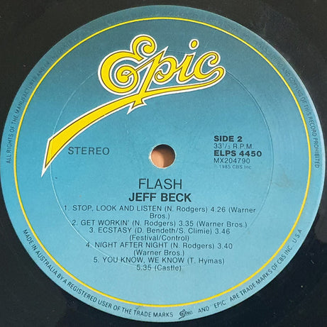 Jeff Beck : Flash (LP, Album)