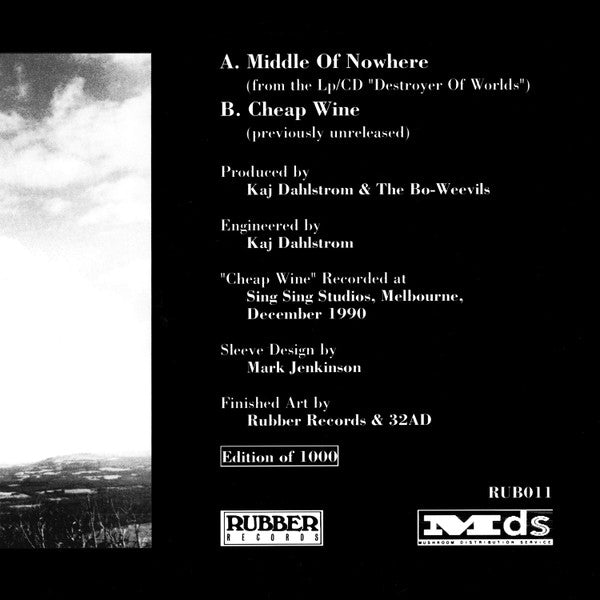 The Bo-Weevils : Middle Of Nowhere (7", Single, Ltd)