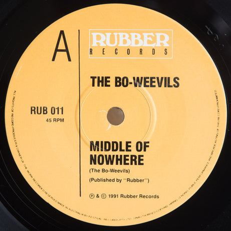 The Bo-Weevils : Middle Of Nowhere (7", Single, Ltd)