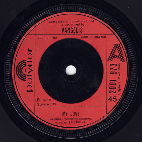Vangelis : My Love (7", Single)
