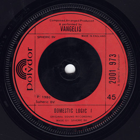 Vangelis : My Love (7", Single)
