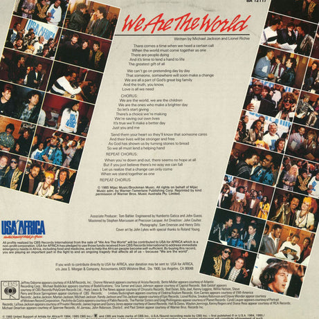 USA For Africa : We Are The World (12")