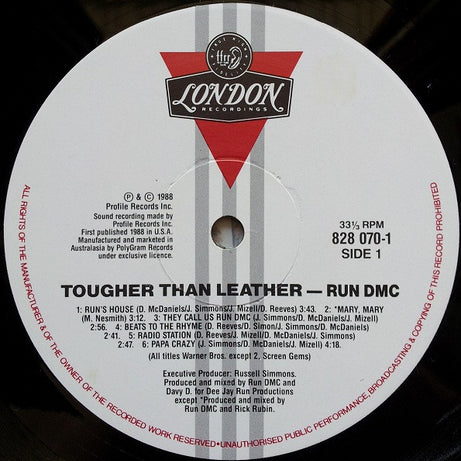 Run-DMC : Tougher Than Leather (LP, Album)
