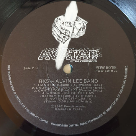 Alvin Lee : RX5 (LP, Album)