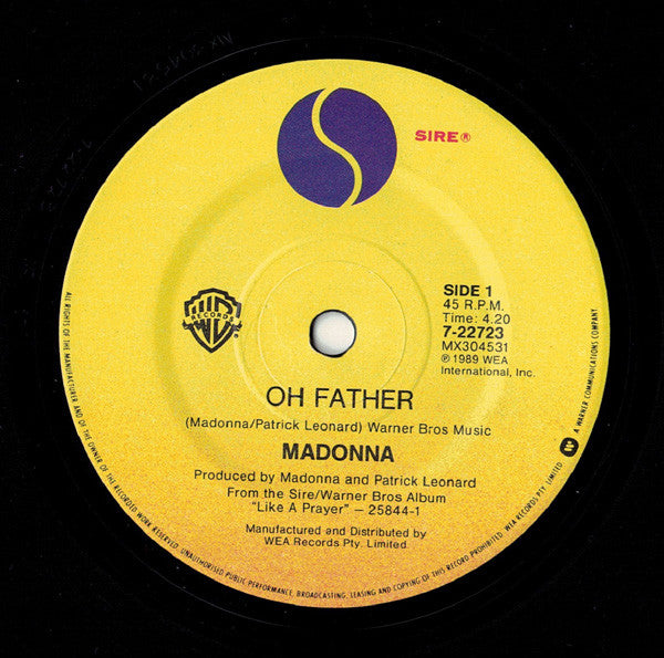 Madonna : Oh Father (7", Single)