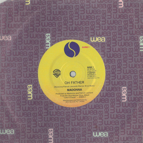 Madonna : Oh Father (7", Single)