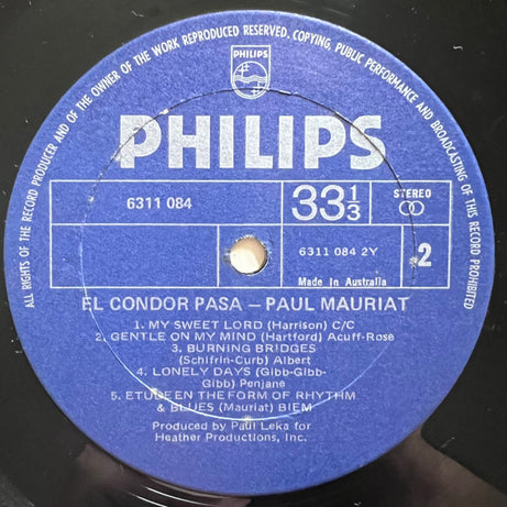 Paul Mauriat And His Orchestra : El Condor Pasa (LP, Album, Gat)