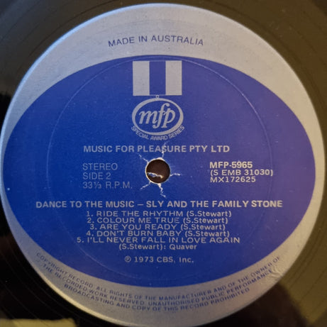 Sly & The Family Stone : Dance To The Music (LP, Album, RE)